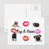 Pugs en Kisses Briefkaart (Voorkant / Achterkant)