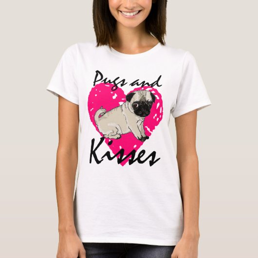 Pugs en Kisses Dames Shirt (Voorkant)