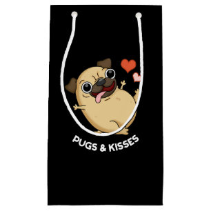 Pugs En Kisses Grappige Hond Pun Donker BG Klein Cadeauzakje