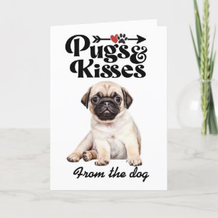 Pugs en Kusjes Valentijnsdag Kaart