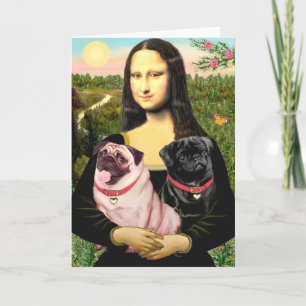 Pugs (Fawn + Blk) - Mona Lisa Kaart