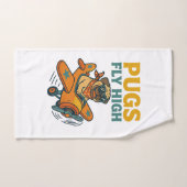 Pugs Fly High (Serviette à main)