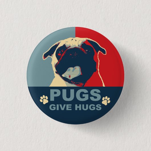 Pugs Geef Button (Voorkant)