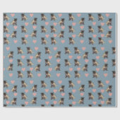 Pugs & hearts cadeaupapier (Vlak)
