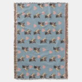 Pugs & hearts deken (Voorkant Verticaal)