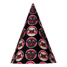 Pugs in Circles Black Birthday Party