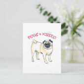 PUGS & KISSES! BRIEFKAART (Staand voorkant)