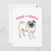 PUGS & KISSES! BRIEFKAART (Voorkant / Achterkant)