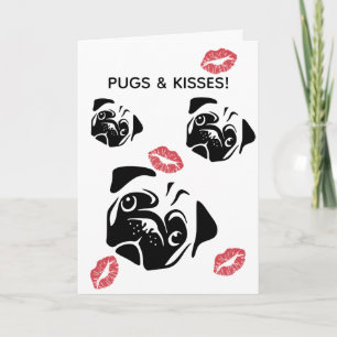 Pugs & Kisses Verjaardag/Groet Kaart