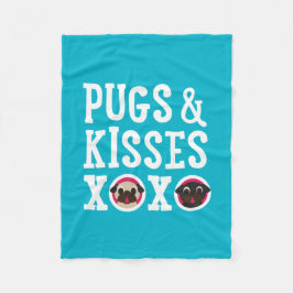 Pugs & Kisses XOXO Fleece Blanket Deken