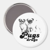 PUGS NOT DRUGS 2 MAGNEET (Voorkant / Achterkant)