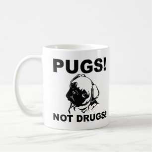 Pugs Not Drugs Funny Mug of Travel Mug Koffiemok