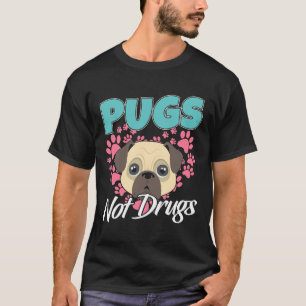 Pugs Not Drugs Mops Honden Classic T-shirt 804