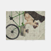 Pugs op fiets fleece deken (Voorkant (Horizontaal))