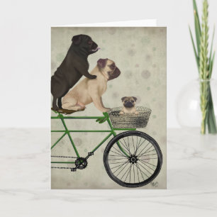 Pugs op fiets kaart
