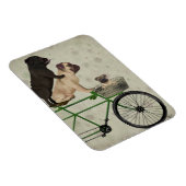 Pugs op fiets magneet (Rechterzijde)