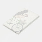 Pugs op fiets post-it® notes (Schuin)