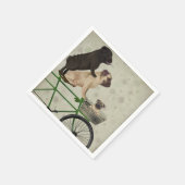 Pugs op fiets servet (Hoek)