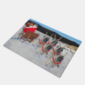 Pugs Pulling kerst Slaap Draagstuk Deurmat (Schuin)