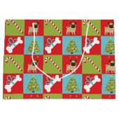 Pugs, snoeprietjes, Botten, bomen Large Cadeautasje (Voorkant)