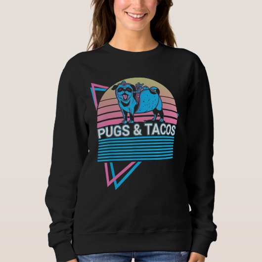 Pugs & Tacos Pugs & Tacos Retro Trui (Voorkant)
