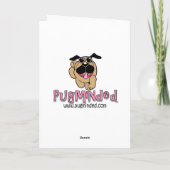 Pugs voor Pink Note Kaart (Achterkant)