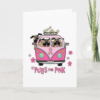 Pugs voor Pink Note Kaart