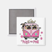 Pugs voor Roze Magneet (Voorkant / Achterkant)