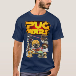 Pugs Wars - Funny Pug Dog Sci-Fi Film Parodie T-shirt