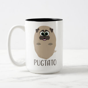 Pugtato. Tweekleurige Koffiemok