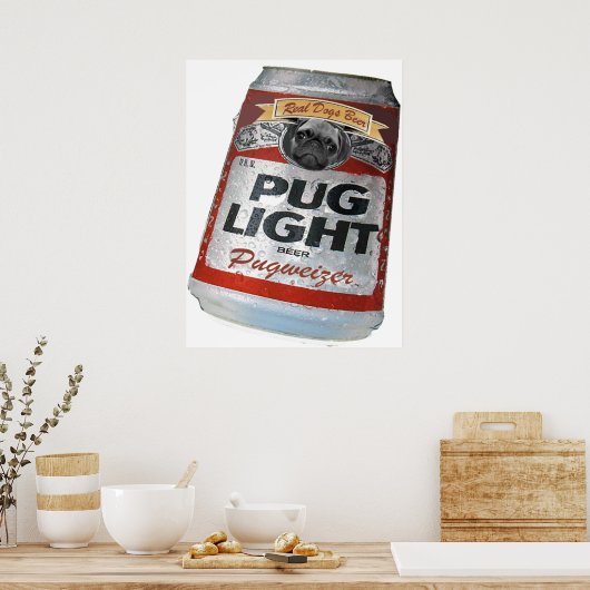 Pugweizer Light Beer Poster (Keuken)