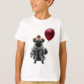 Pugwise de Clown – Grappige Halloween Pug T-shirt