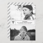 Puis et maintenant 2 Faire-part de diplôme photo (Devant / Derrière)