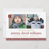 Puis et maintenant 2 Faire-part de graduation phot (Devant)