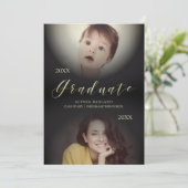 Puis et maintenant Faire-part de diplômé en photo (Debout devant)