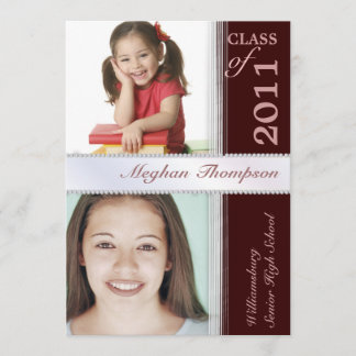 Puis et maintenant Faire-part de graduation photo