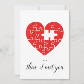 Puis je t'ai rencontré la carte romantique de la S (Devant)