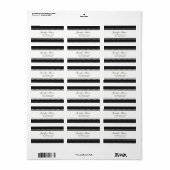 Puissance des fleurs - étiquettes de adresse noirs (Feuille entière)