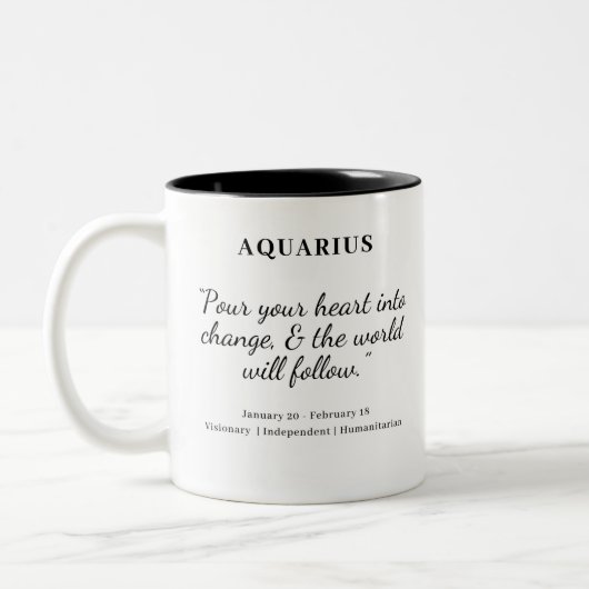 Puissance étoilée : Mug d'Astrologie Aquarius (Gauche)