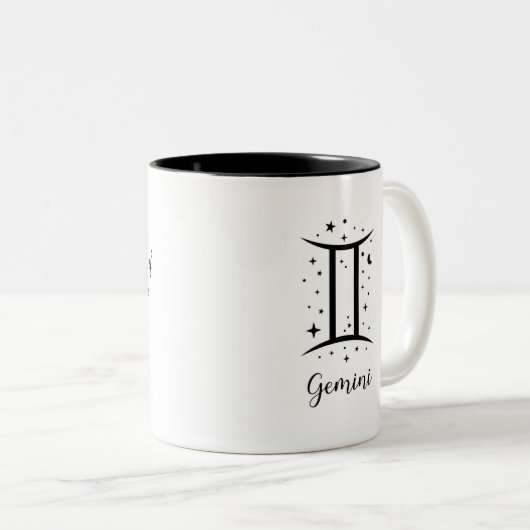 Puissance étoilée : Mug d'astrologie Gemini (Devant droit)