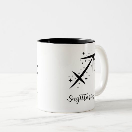 Puissance étoilée : Mug d'astrologie Sagittarius (Devant droit)