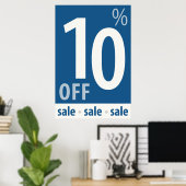 Puissant 10% DE BON VOYAGE - affiche de vente au d (Bureau à domicile)