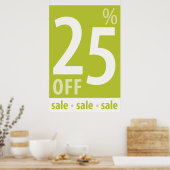 Puissant 25 % DE BON VOYAGE - affiche de vente au  (Cuisine)