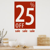 Puissant 25 % DE BON VOYAGE - affiche de vente au (Cuisine)
