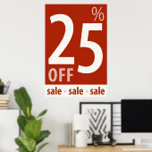 Puissant 25 % DE BON VOYAGE - affiche de vente au (Bureau à domicile)