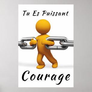 "Puissant" Affiche Motivatie-Poster Positif Poster