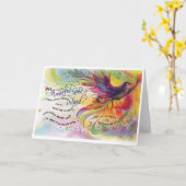 Puissant Dieu/Vent, Carte de voeux pliée, 5"x7" (Fleur jaune)