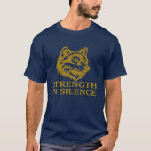 puissant "Force en silence" loup T-shirt (Devant)