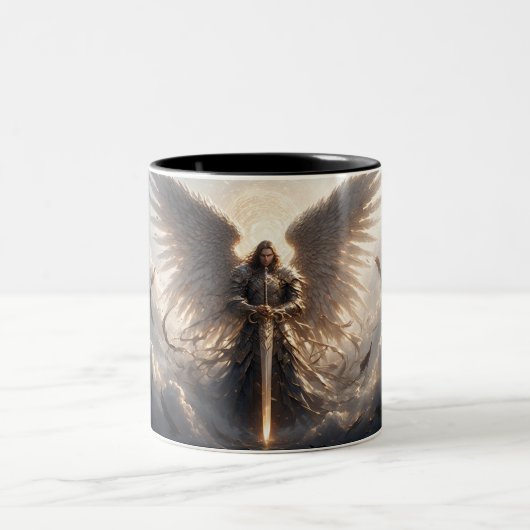 Puissant St Michael l'archange café Mug (Centre)