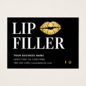 Puissante carte d'arrière-soin Black & Gold Lip (Devant)